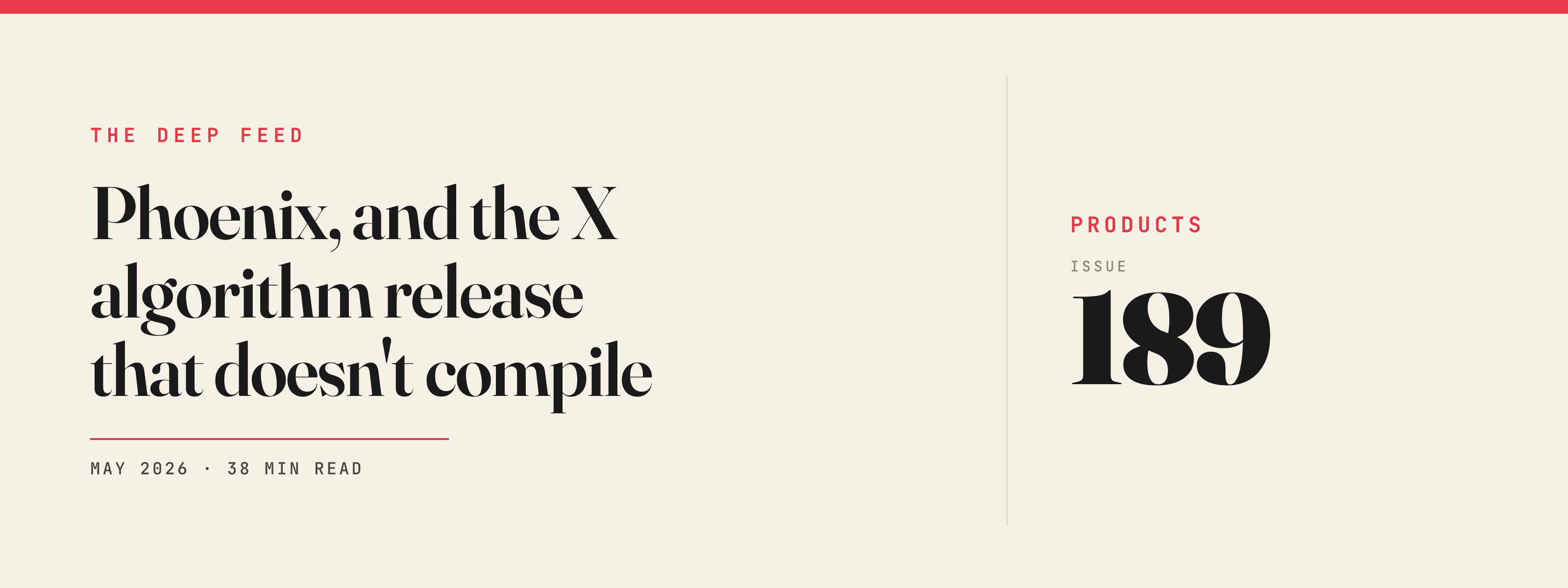 Phoenix, and the X algorithm release that doesn't compile