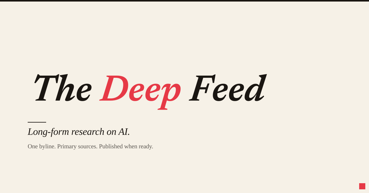The Deep Feed default OG card (1200x630)