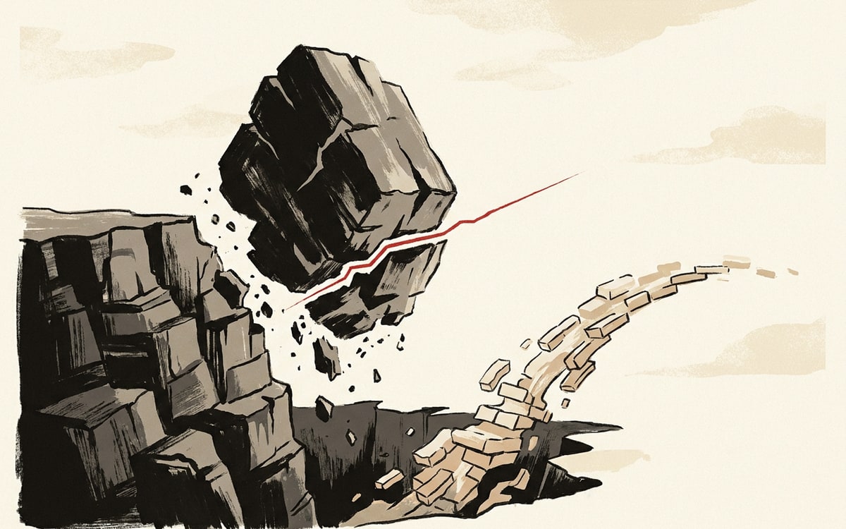 V1 OrderFilled events fall off a cliff at the April 28 cutover, with V2 events rising from zero — the binary on-chain transition
