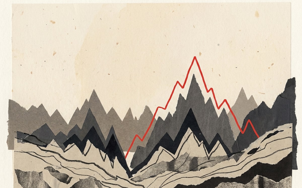Karpathy's "jagged intelligence" thesis as a literal landscape.