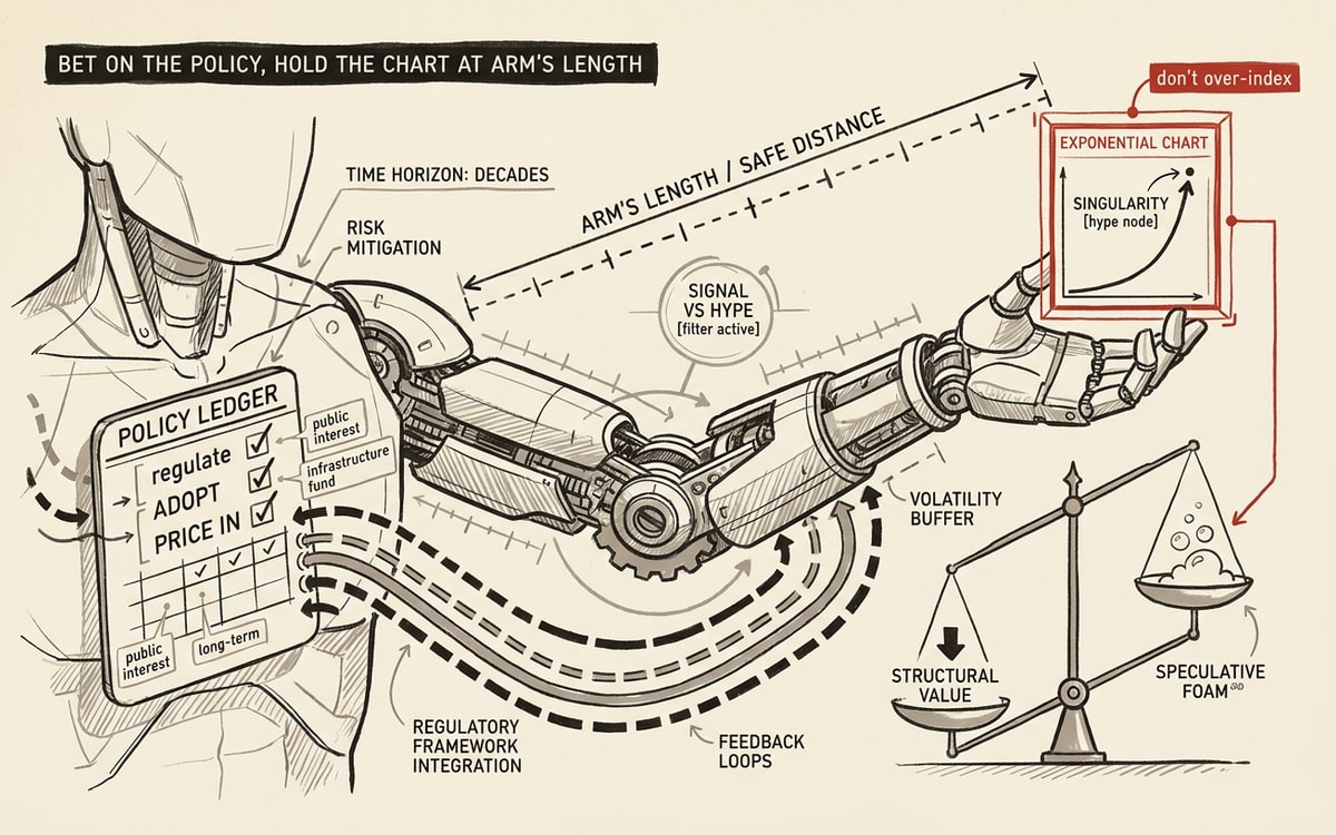 The position the post is committing to: bet on the policy, hold the chart at arm's length.