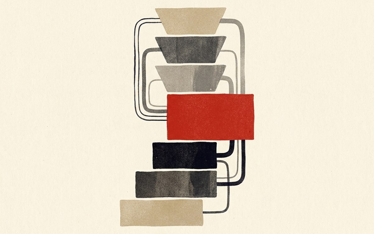 ColdIQ's 7-layer GTM stack from signal to revenue — automation (in editorial red, the load-bearing middle layer where 4 of 19 vendors live) connects the upstream data pipeline to the downstream conversion-and-revenue workflow.