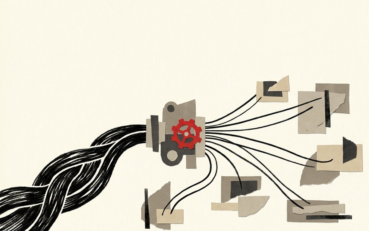 Grox content-understanding pipeline — a Kafka stream flowing into a red dispatcher, fanning out to multiple classifiers and embedders.